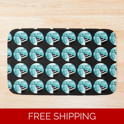 Le Studio Bath Mat Piano Window Multi Logo